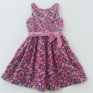 Polo Ralph Lauren Girls 8 Pink Floral Dress Spring Summer Preppy